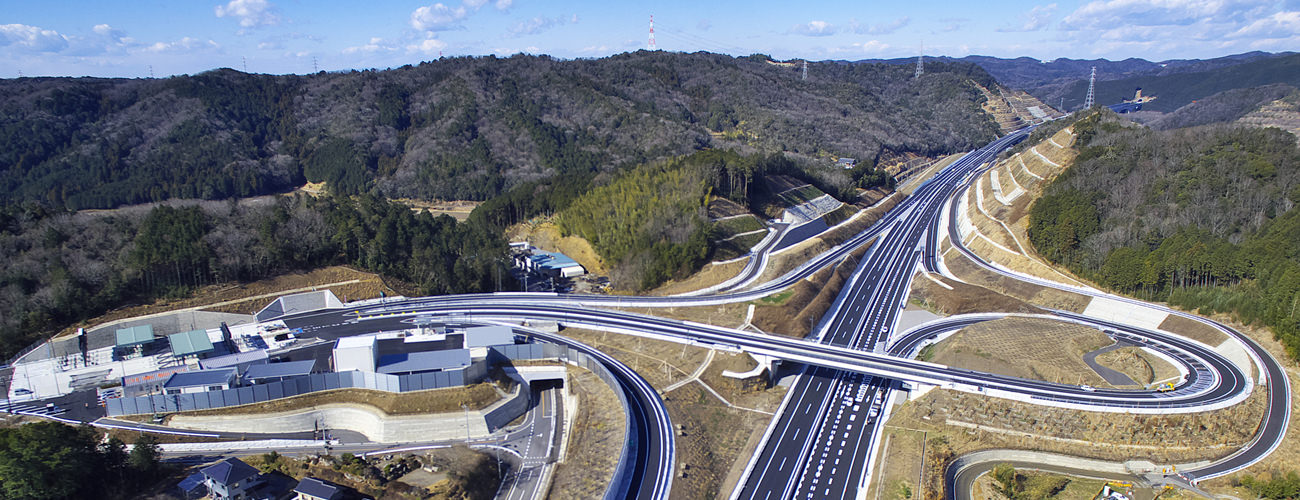 高速道路航空写真