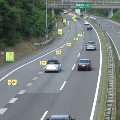 道路の交通規制作業